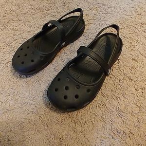 Black Mary Jane Crocs